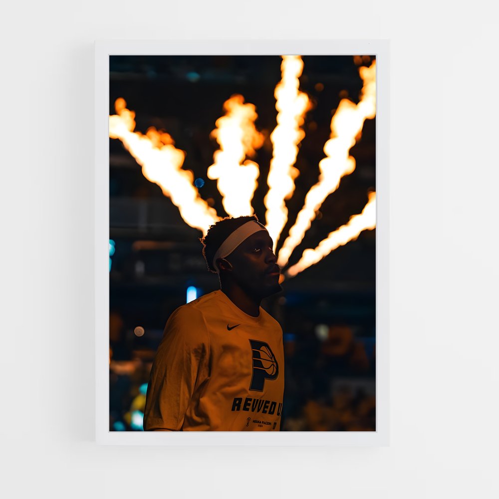 Poster Flammes et Style – affiche Basketball (vue 3)